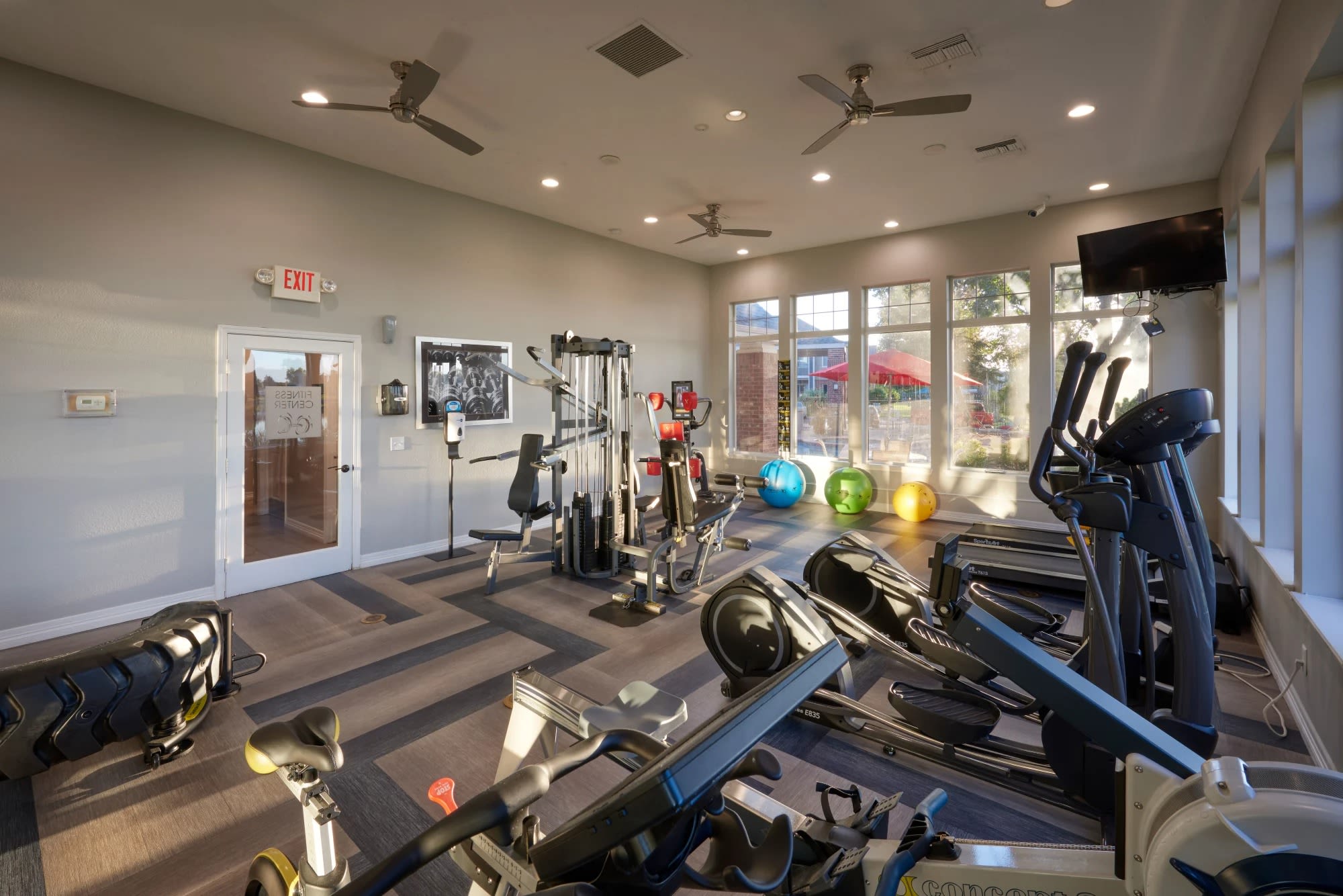 Community fitness center at Promenade at Hunter's Glen Apartments in Thornton, Colorado