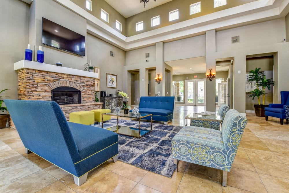 The sophisticated clubhouse at Timberlakes at Atascocita in Humble, Texas