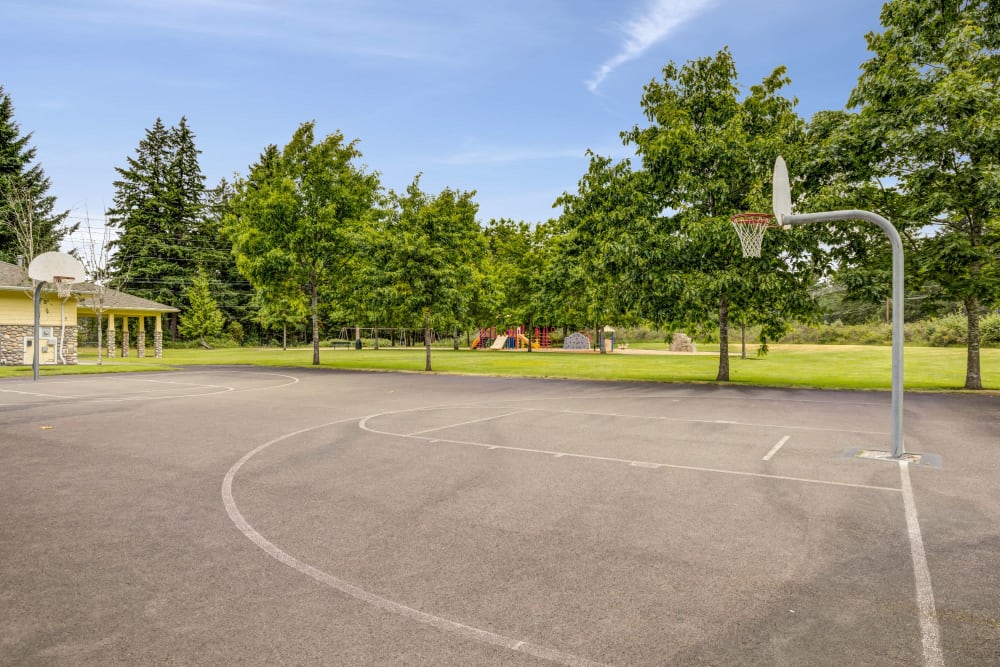 Basquekball court at Eagleview in Joint Base Lewis McChord, Washington