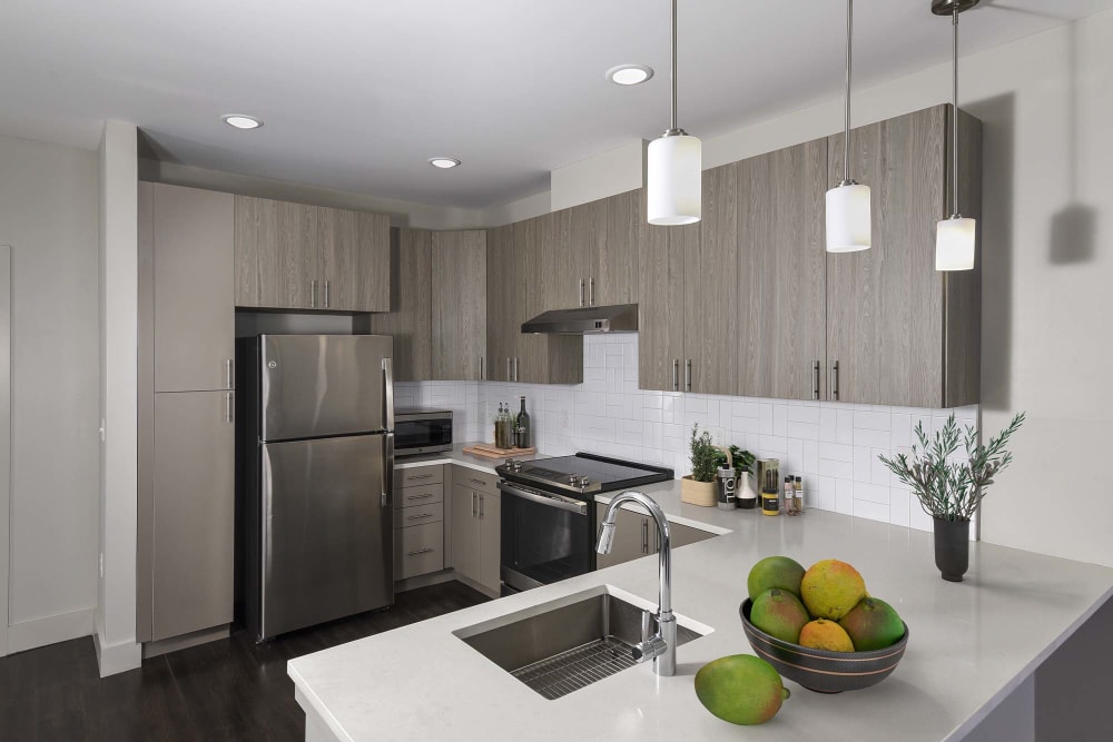 Modern model kitchen at SilverLake in Belleville, New Jersey