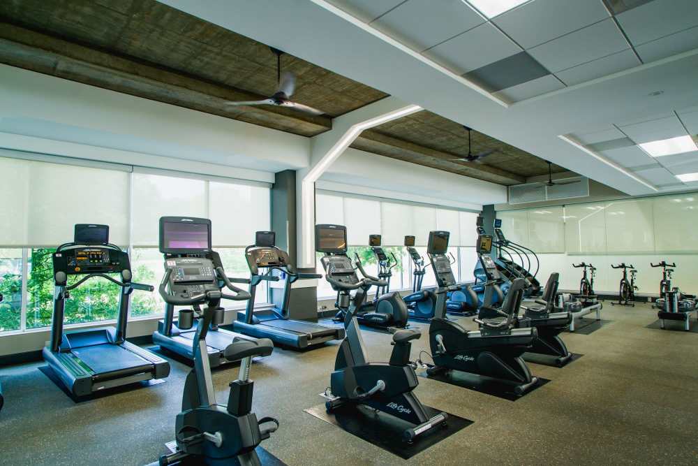 Gym area at Lofts At Navicent in Macon, Georgia 