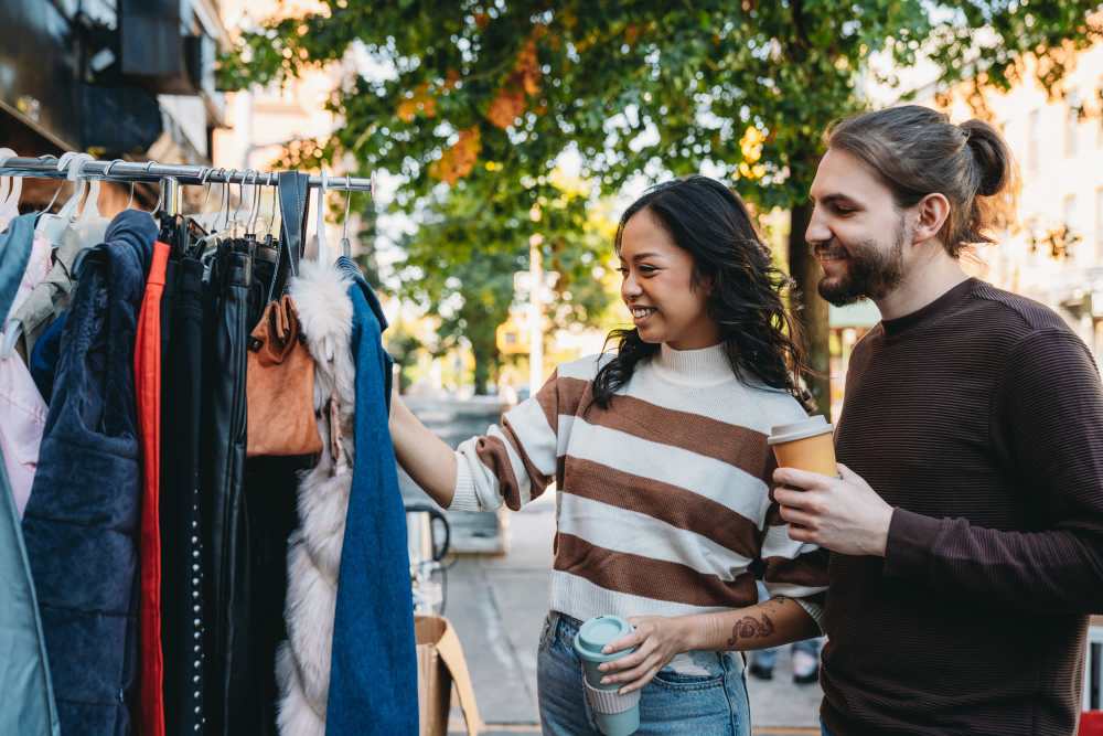 Resident couple shopping near Edgewood At The Gables in Tulsa, Oklahoma