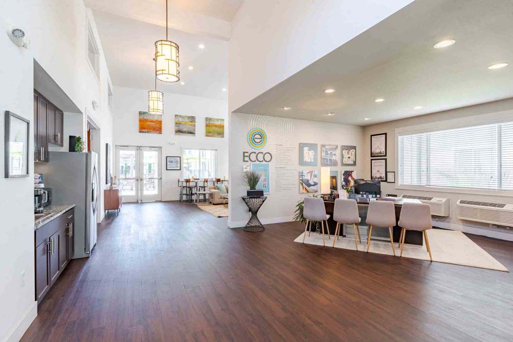 Clubhouse at Ecco Apartments in Eugene, OR