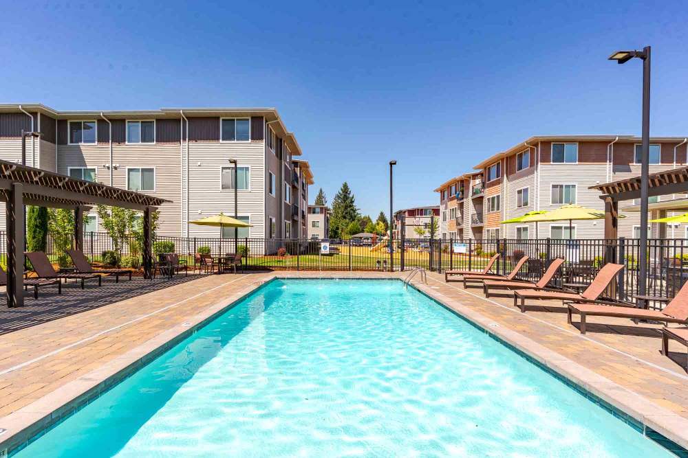 Pool at Ecco Apartments in Eugene, OR