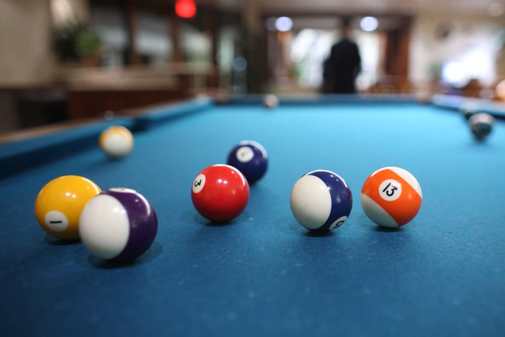 Billiards table at Peppermill Farms in Indianapolis, Indiana     