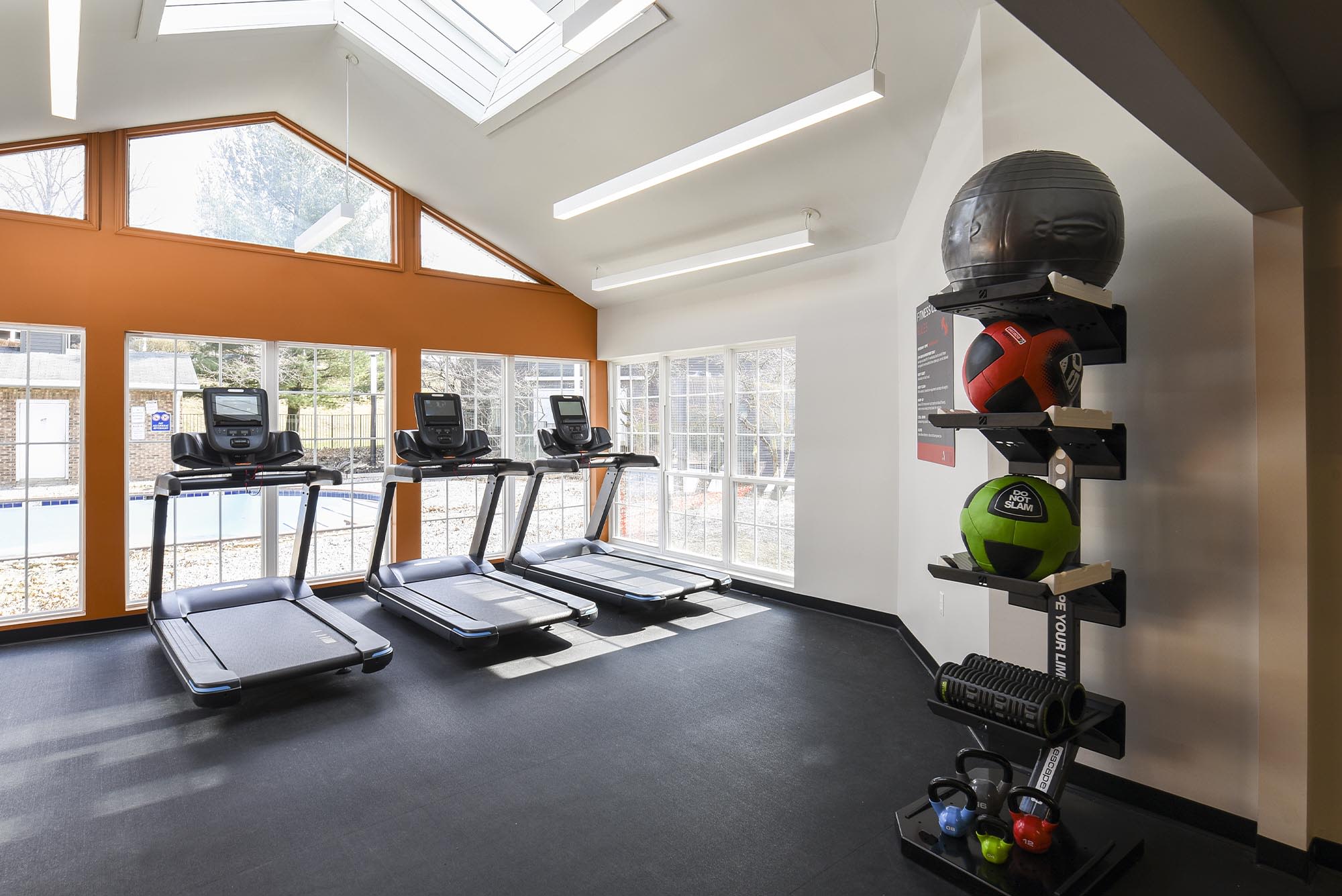 Fitness center at The View North Hills in Pittsburgh, Pennsylvania