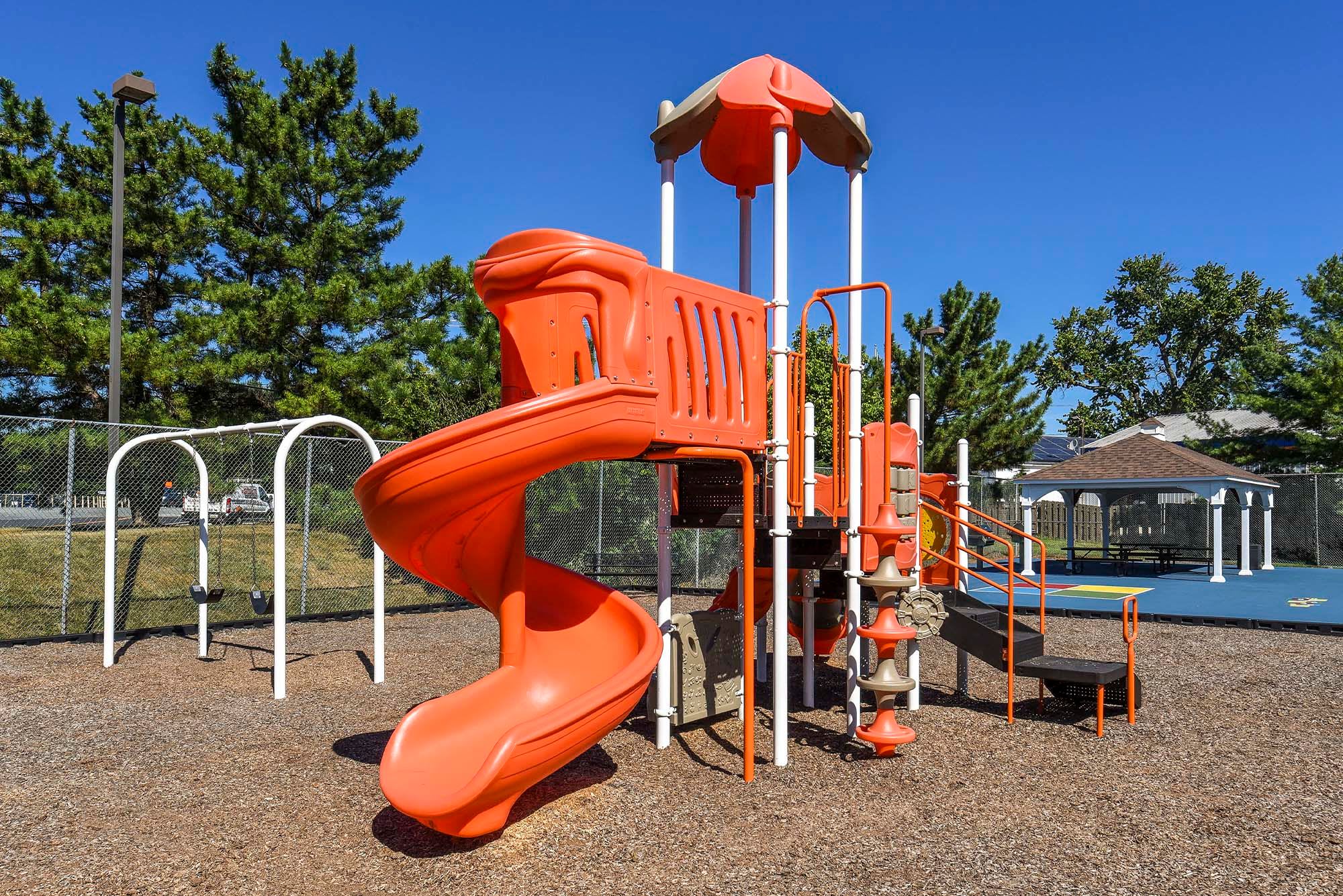 Children's slide at Iron Ridge and Stonegate Apartments in Elkton, Maryland