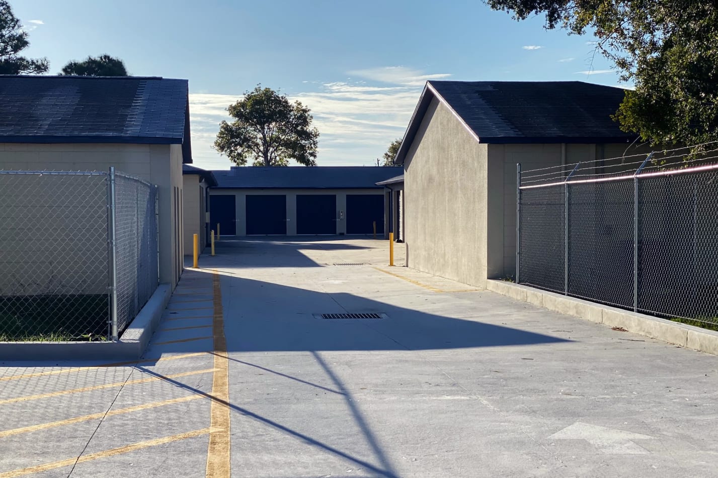 View of exterior units at Midgard Self Storage in Cocoa, FL