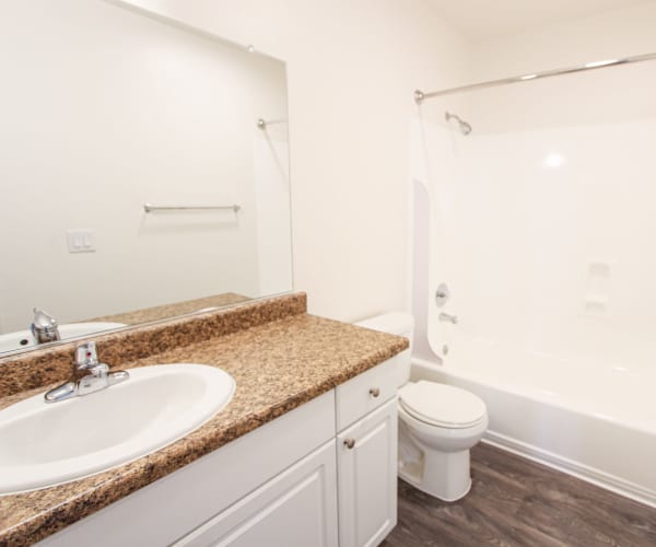 A bathroom at Paradise Gardens in San Diego, California