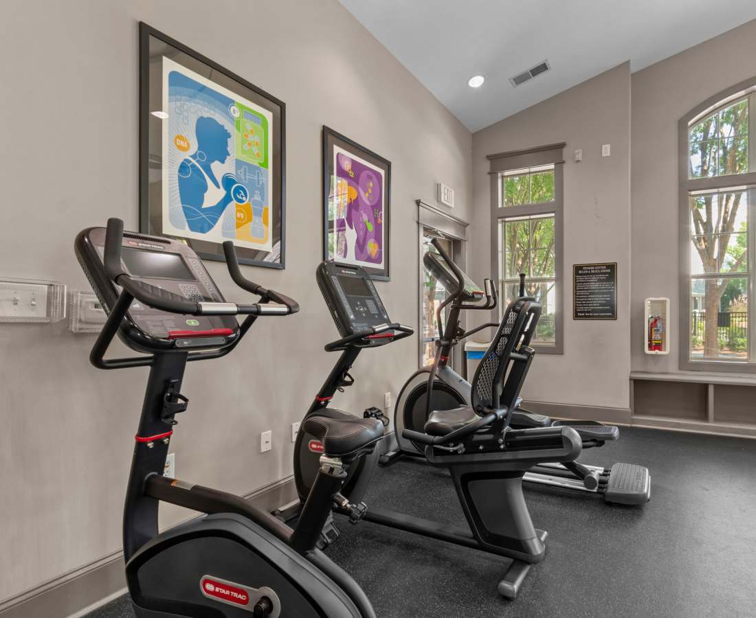 Fitness center at Preserve at Steele Creek in Charlotte, North Carolina