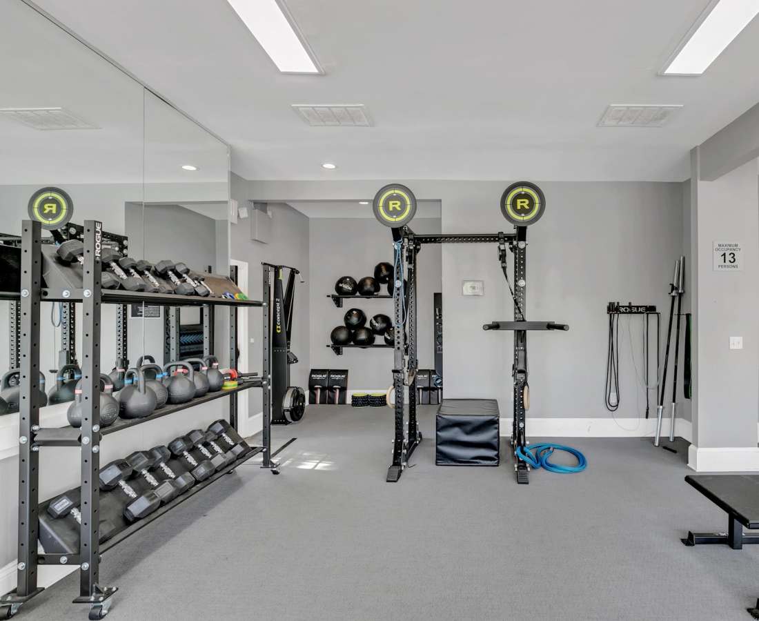 Equipped fitness center at Rosemont Windermere in Orlando, Florida