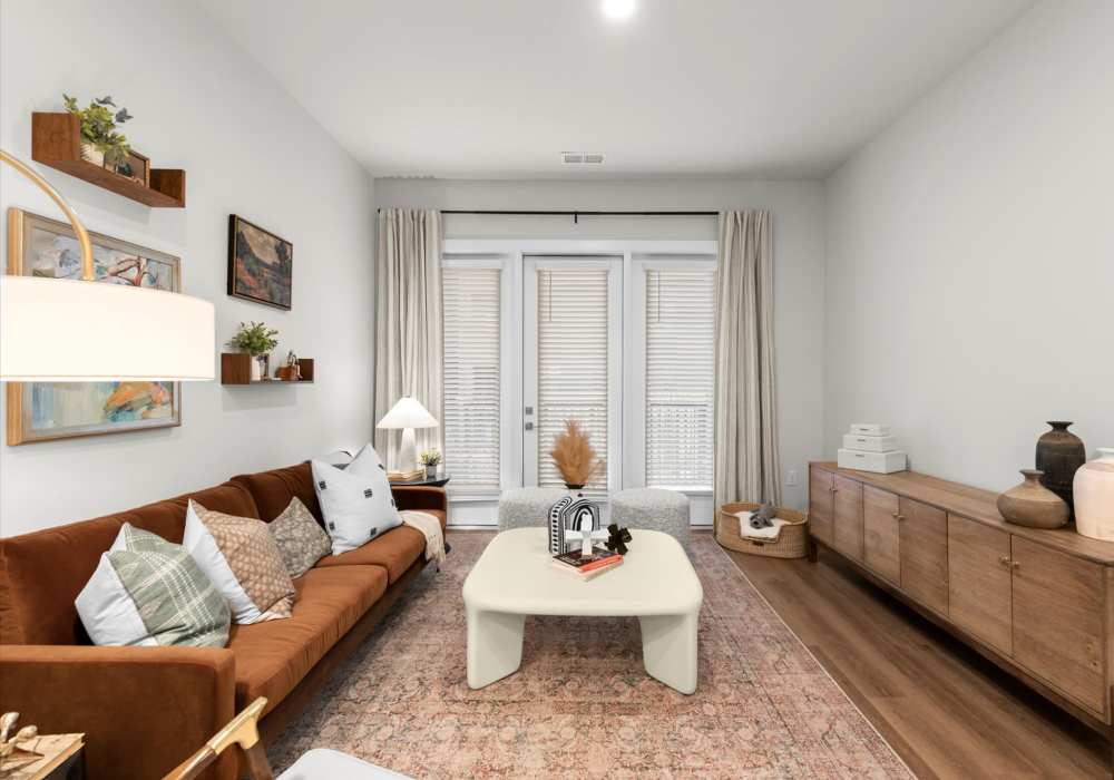 Living room at EVOQ East Cobb in Marietta, Georgia