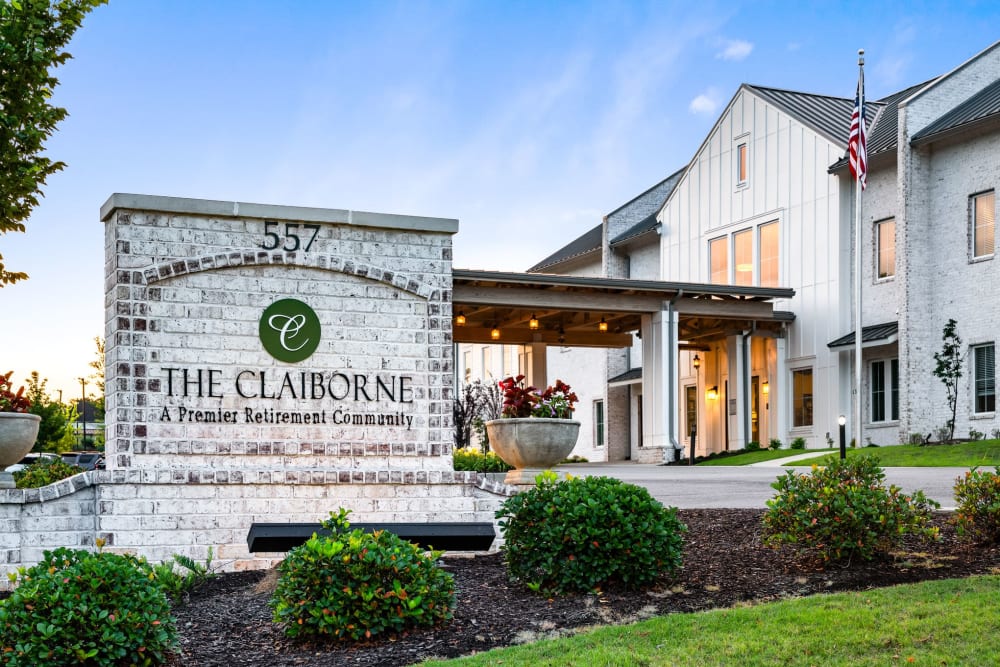 Main entrance to The Claiborne at West Lake in Martinez, Georgia