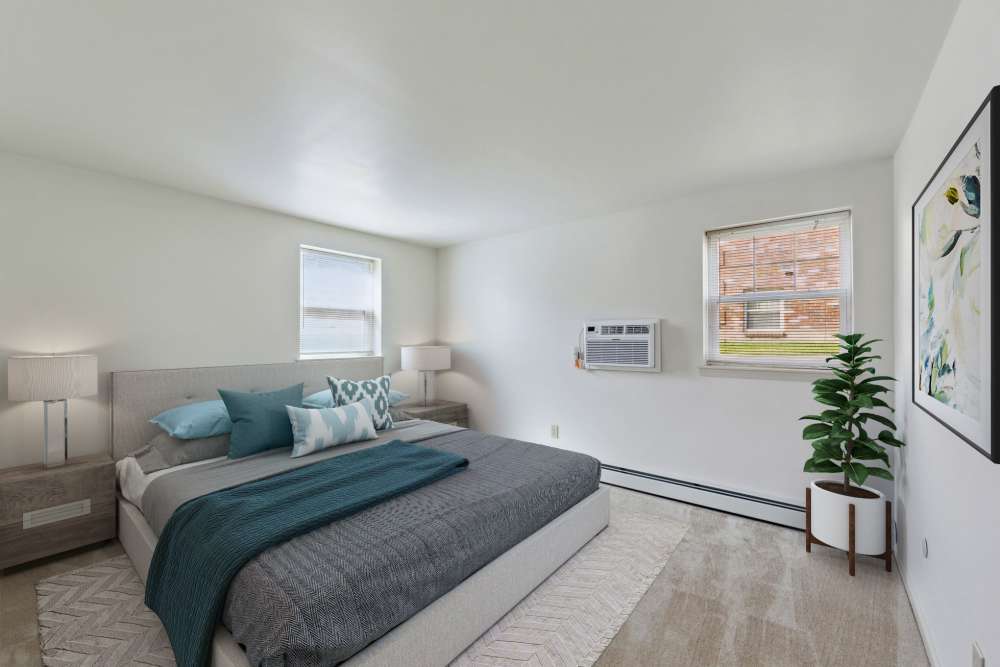 bedroom with wall to wall carpeting