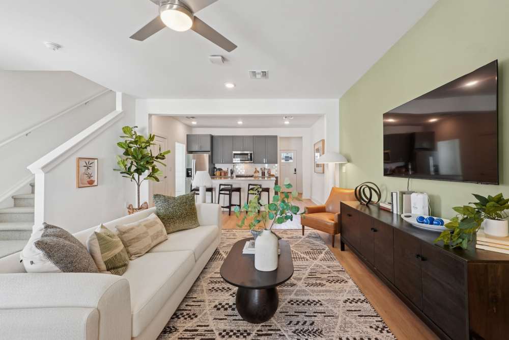 Modern bedroom at The Maggie Towns in Jacksonville, Florida