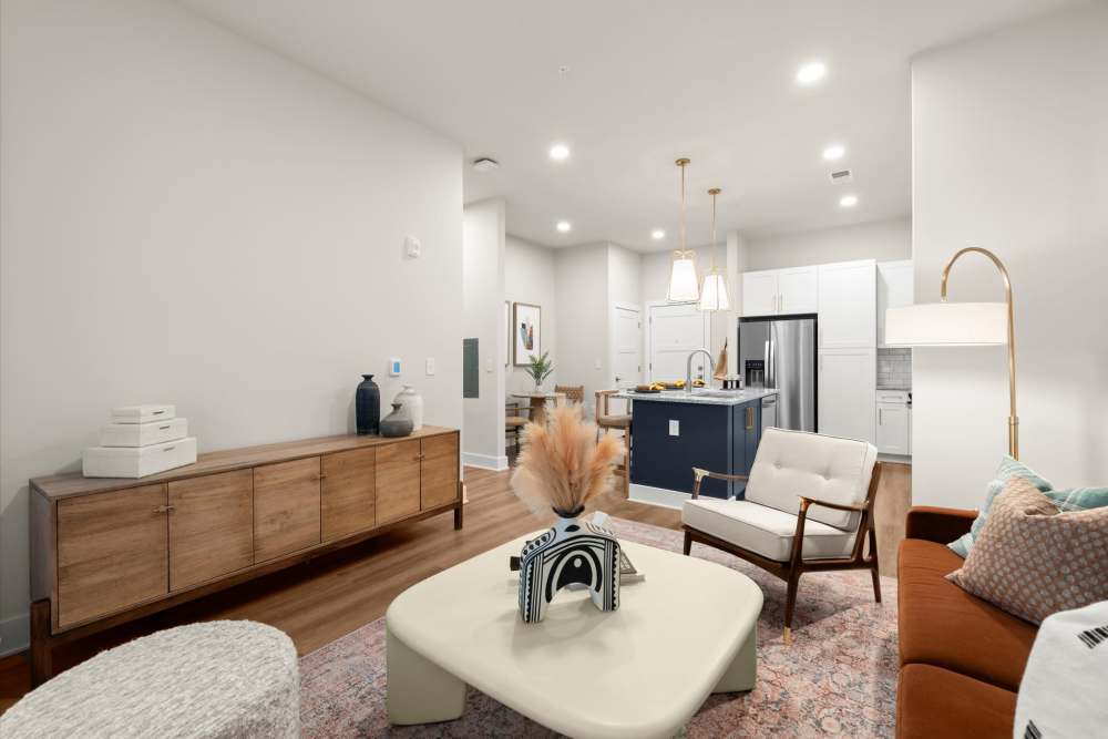 Living room at EVOQ East Cobb in Marietta, Georgia