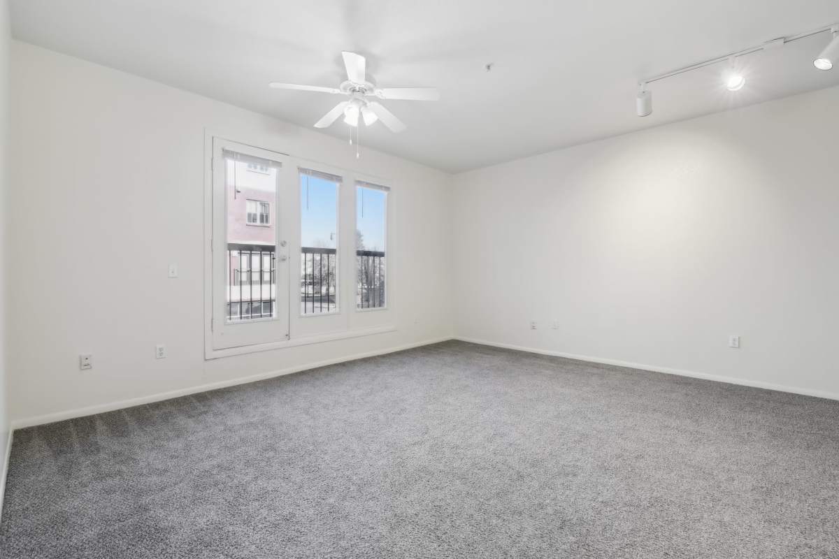 living room with carpeted flooring and living room