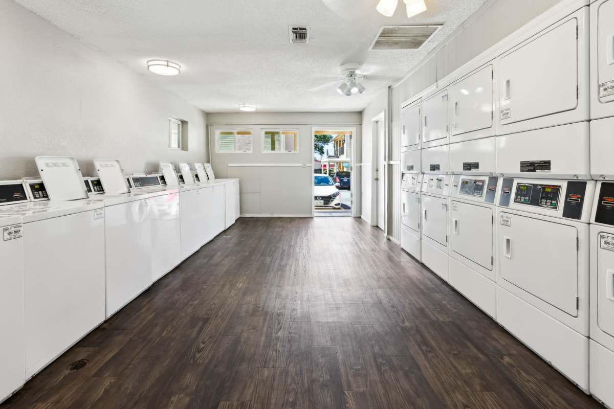 On-site laundry facility at Creekside in San Angelo, Texas