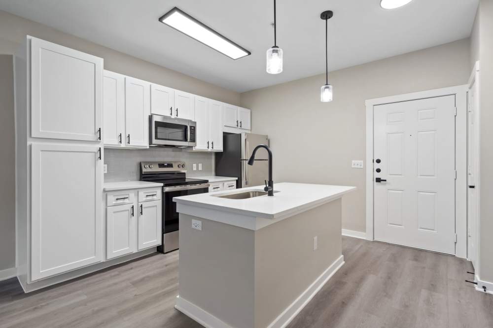 Kitchen area at 4000 Hulen Apartments in Fort Worth, Texas 