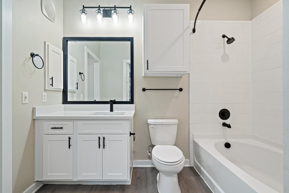 Bathroom at 4000 Hulen Apartments in Fort Worth, Texas 