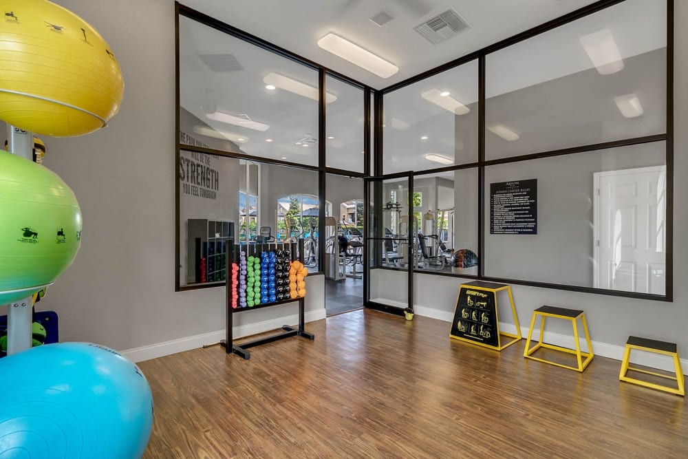 Gym studio at Palms at World Gateway in Orlando, Florida