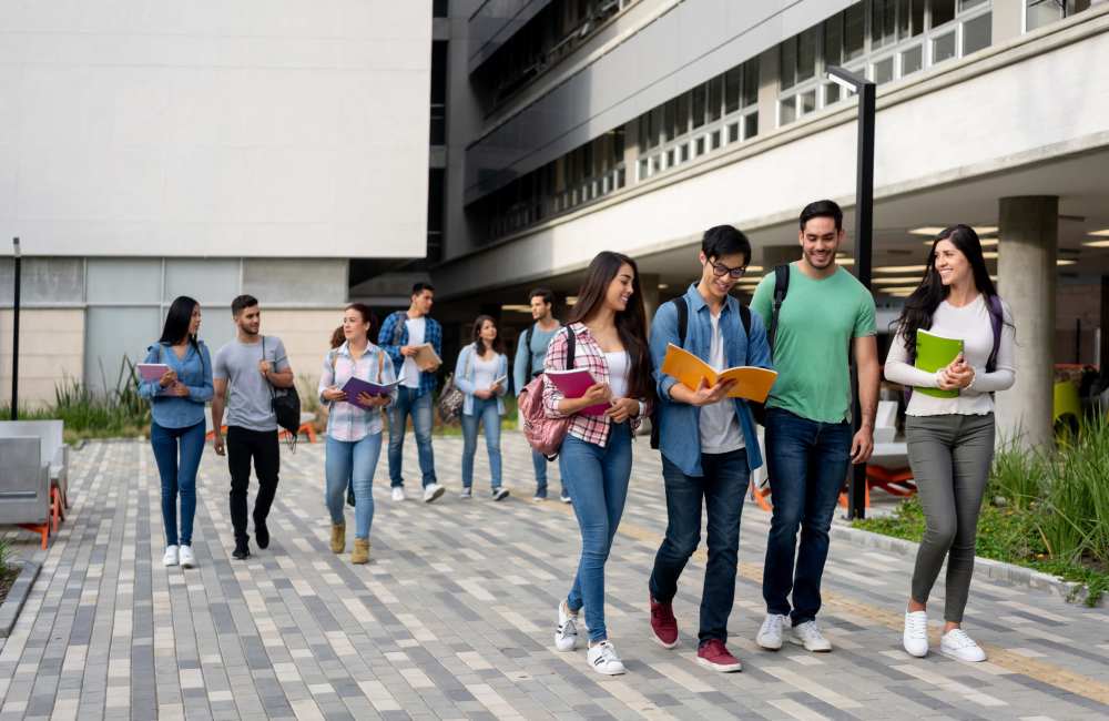 Resident students at university near Lancer Commons in Lancaster, South Carolina