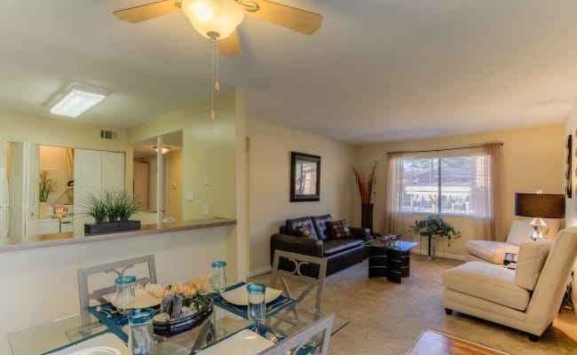 Open-concept layout at Enclave at North Point Apartment Homes in Winston Salem, North Carolina