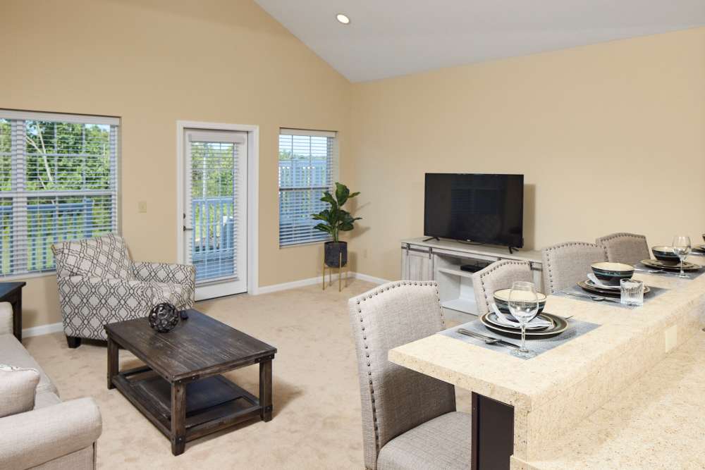 Living room in a senior home at Legacy Living Defiance in Defiance, Ohio