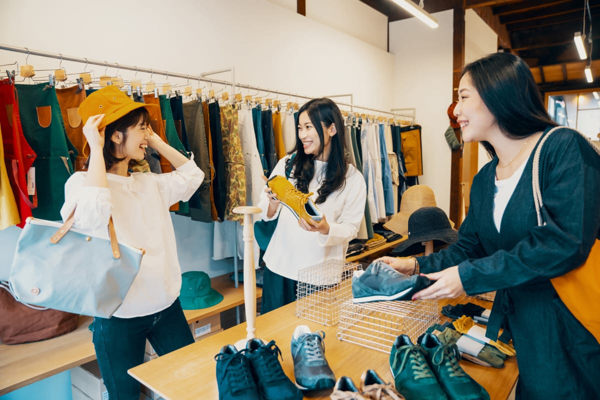 Women on a shopping spree near Aspen Place in Aurora, Illinois