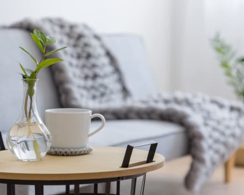 Open concept layout at The Mark at Brickyard Apartment Homes in Beltsville, Maryland