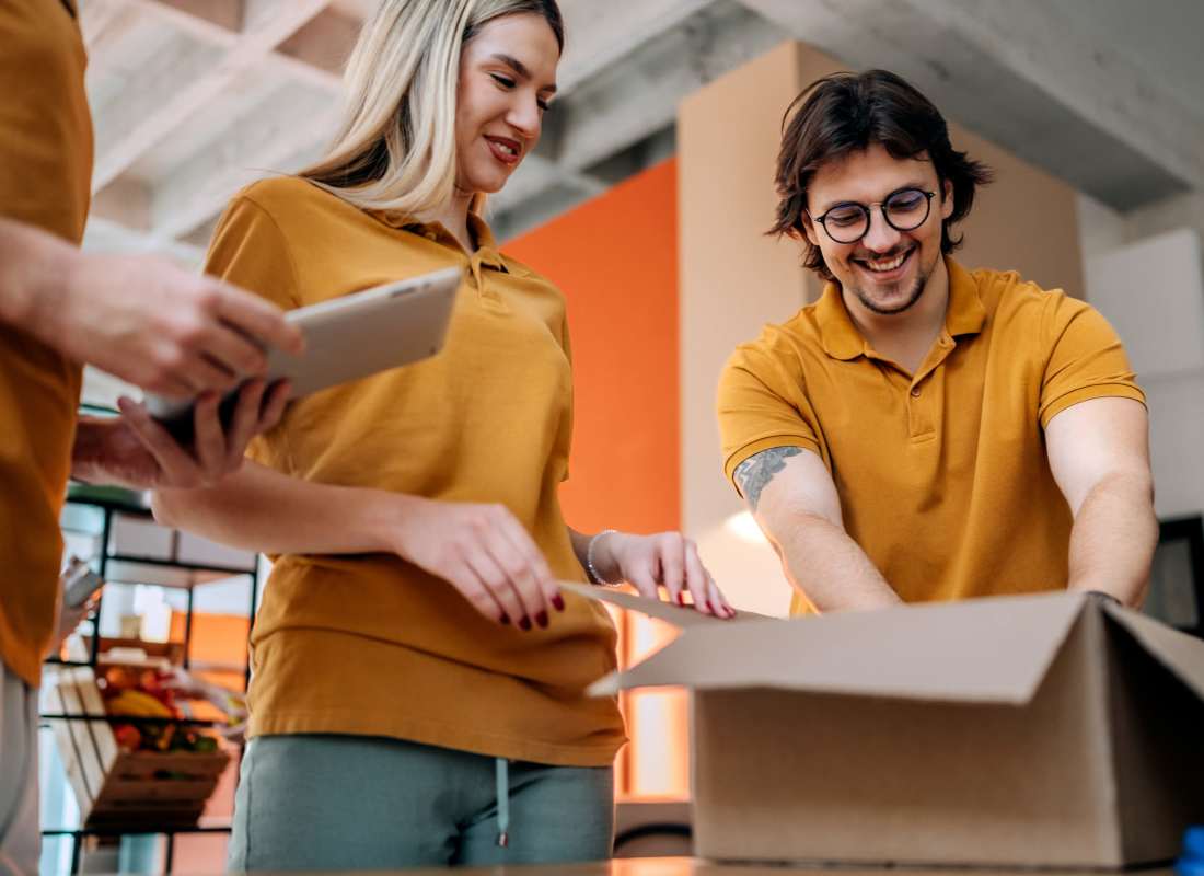   Group of team volunteer at ARTISAN Management Group in Des Moines, Iowa