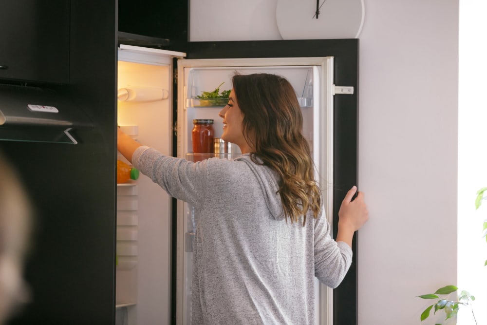 Side by side refrigerator at Mercury NoDa in Charlotte, North Carolina