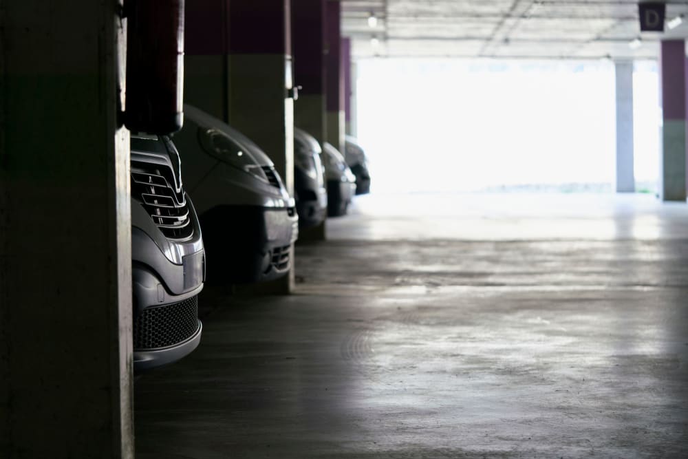 Garage and street parking available at Mercury NoDa in Charlotte, North Carolina