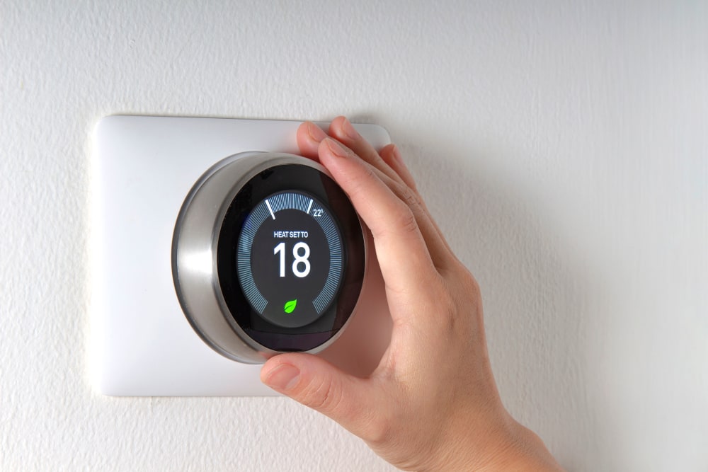 A thermostat for climate controlled units at Storage Star East Sac in Sacramento, California