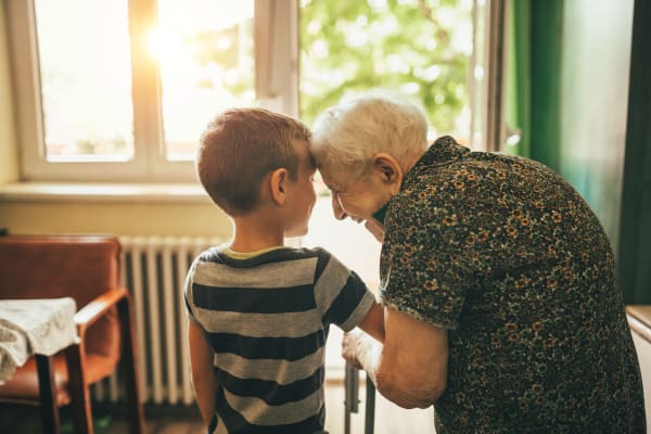 Resident with grandchild at BPM Senior Living