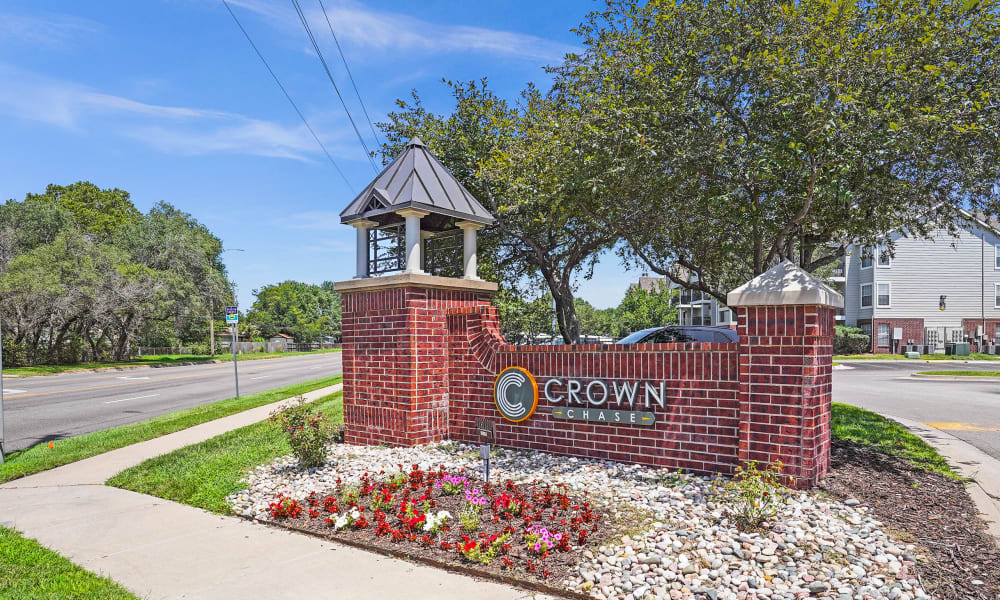 Outside greenery at Crown Chase Apartments in Wichita, Kansas