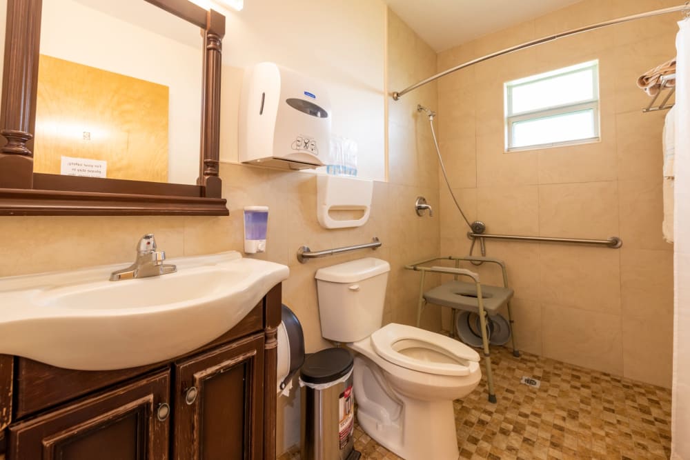 Bathroom at Sunny Days Assisted Living in Hollywood, Florida