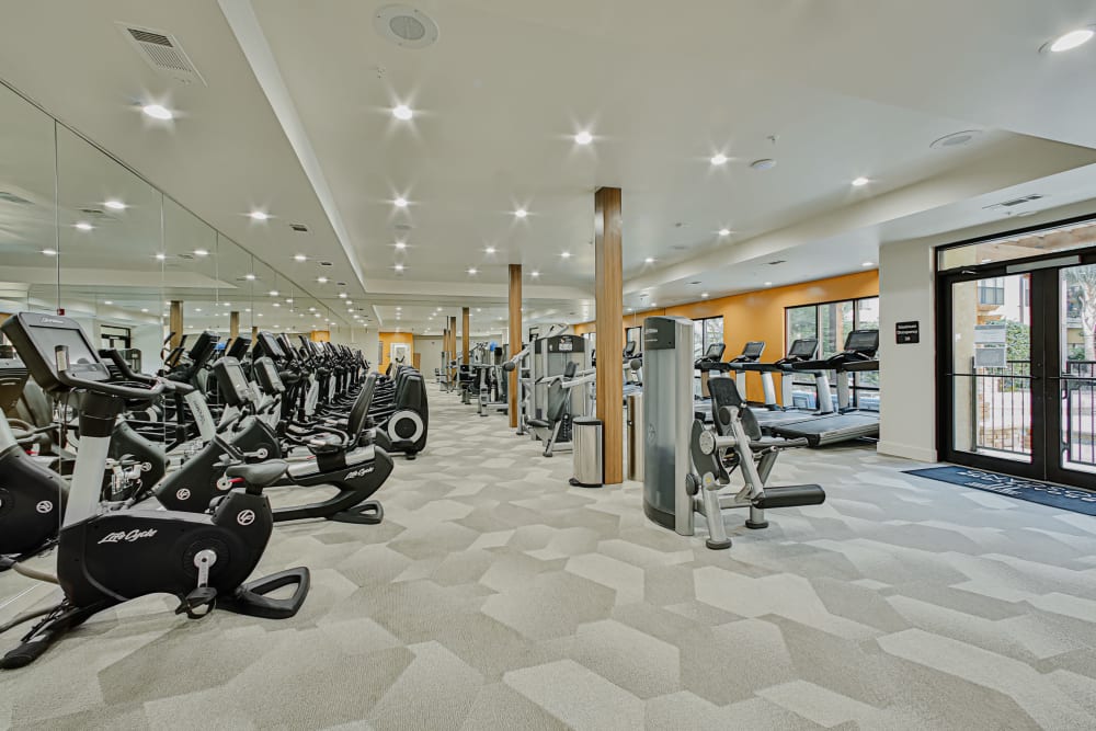 Exercise bikes at Broadstone Toscano in Houston, Texas