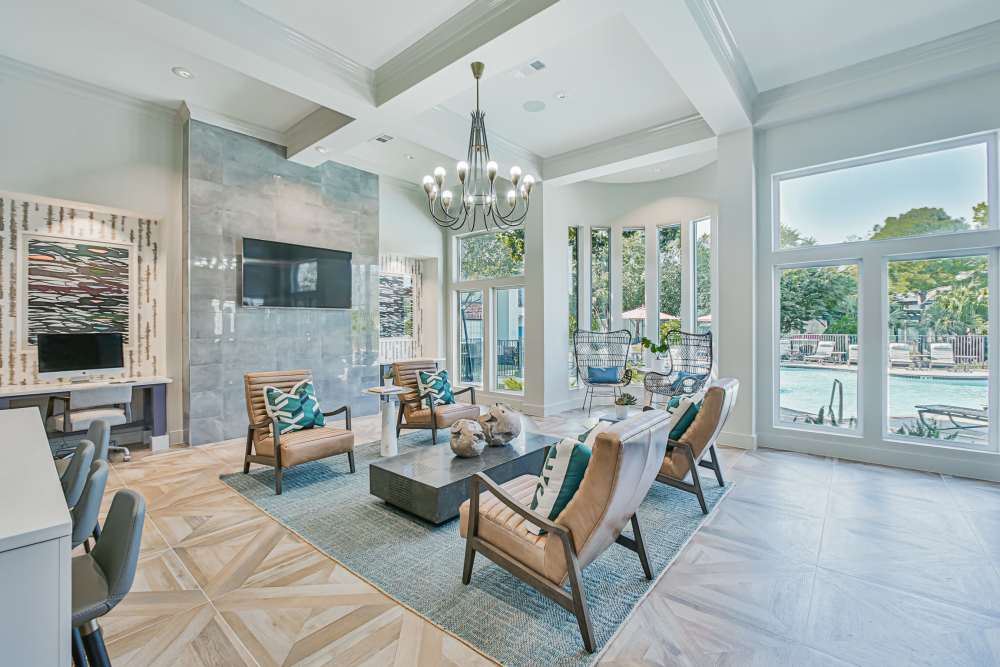 Clubhouse interior at Barnett in Houston, Texas