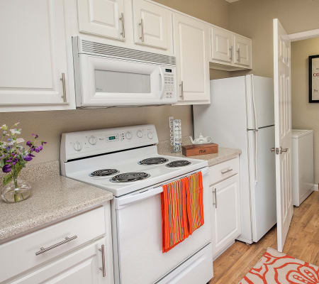Kitchen with plenty of counter space at River Oaks Apartment Homes in Vacaville, California