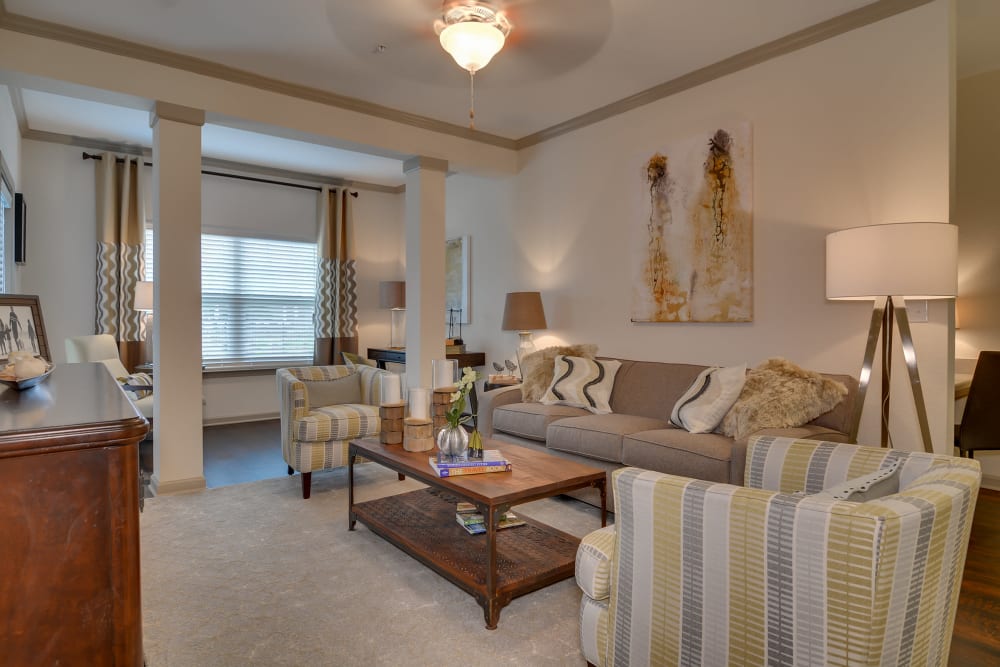 Spacious living room at Lullwater at Riverwood in Evans, Georgia