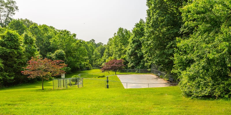 Onsite dog park at Olde Forge Townhomes in Nottingham, Maryland