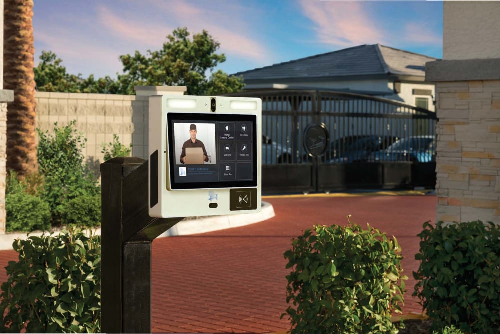 Gated entry with touchscreen at Christopher Todd Communities On Mountain View in Surprise, Arizona