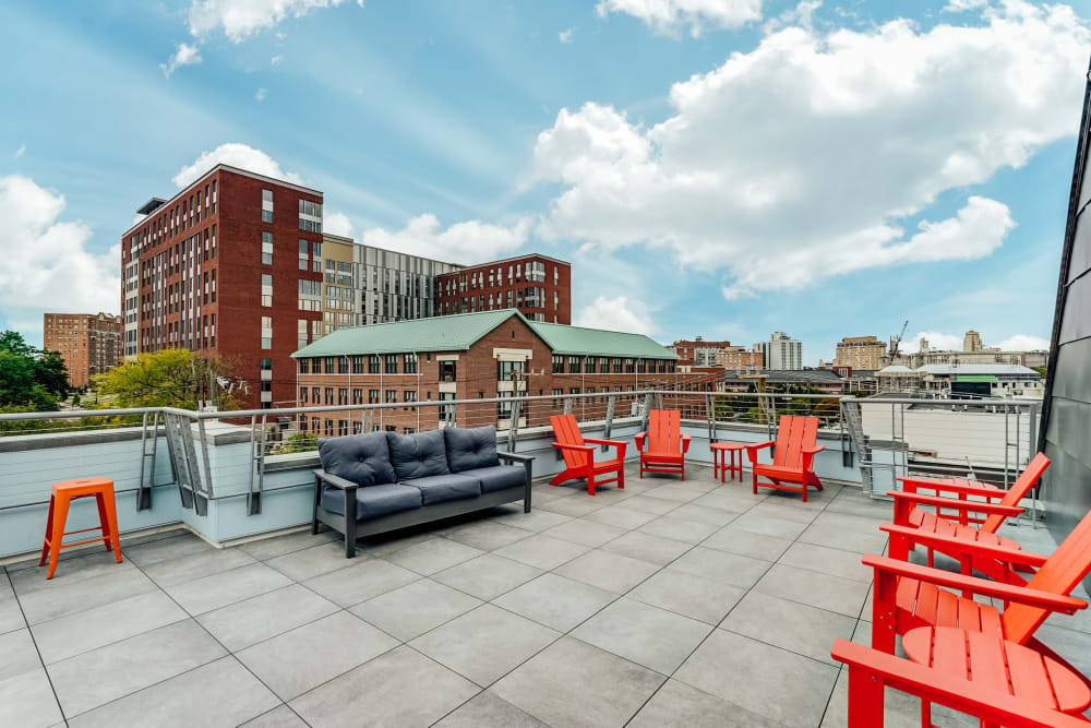 Beautiful rooftop exterior at The 805W Lofts in Richmond, Virginia