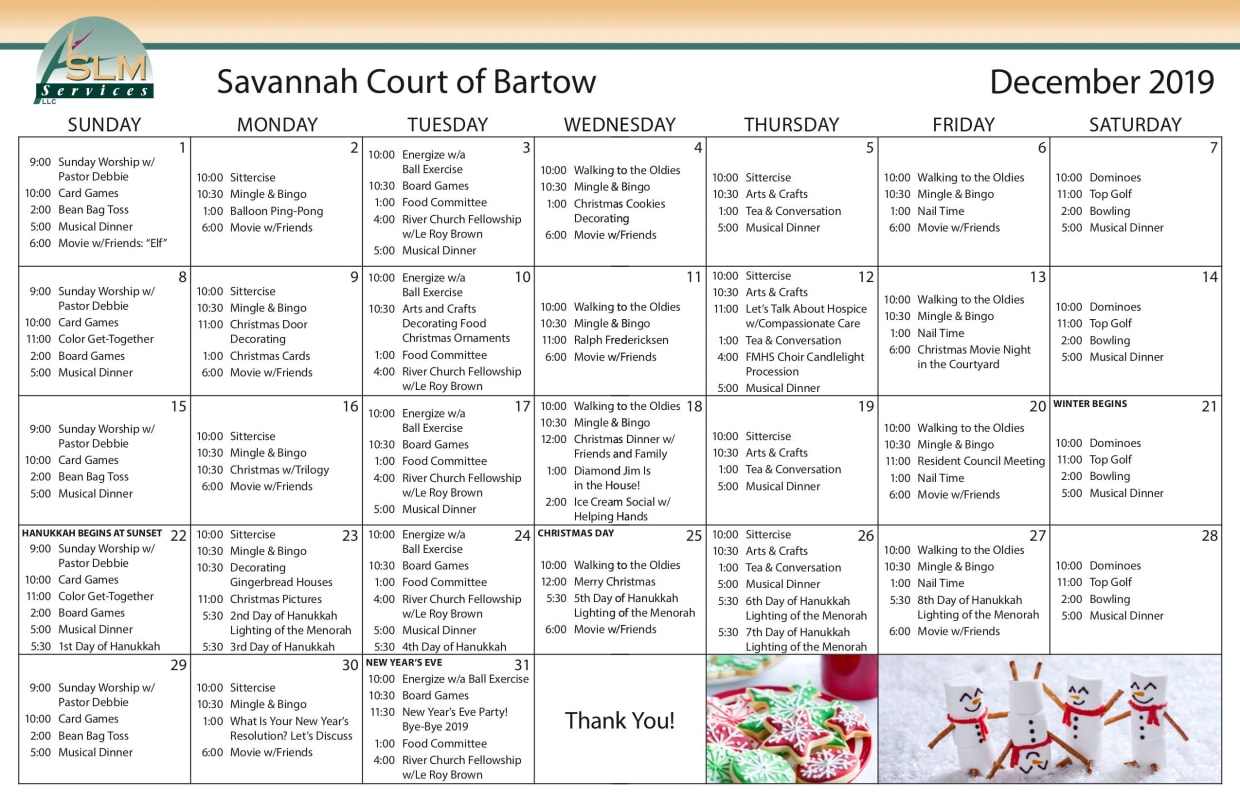 Activities & Events at Savannah Court of Bartow