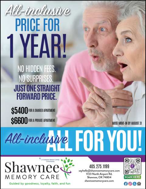 Monthly Flyer at Shawnee Memory Care in Shawnee, Oklahoma