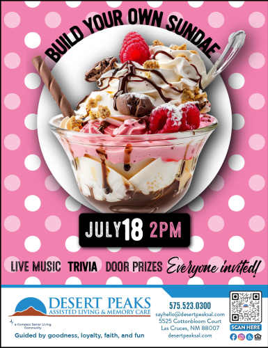 July 18th Flyer at Desert Peaks Assisted Living and Memory Care