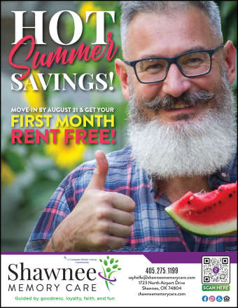 Monthly Flyer at Shawnee Memory Care in Shawnee, Oklahoma