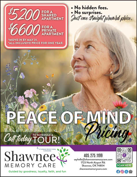 Monthly Flyer at Shawnee Memory Care in Shawnee, Oklahoma