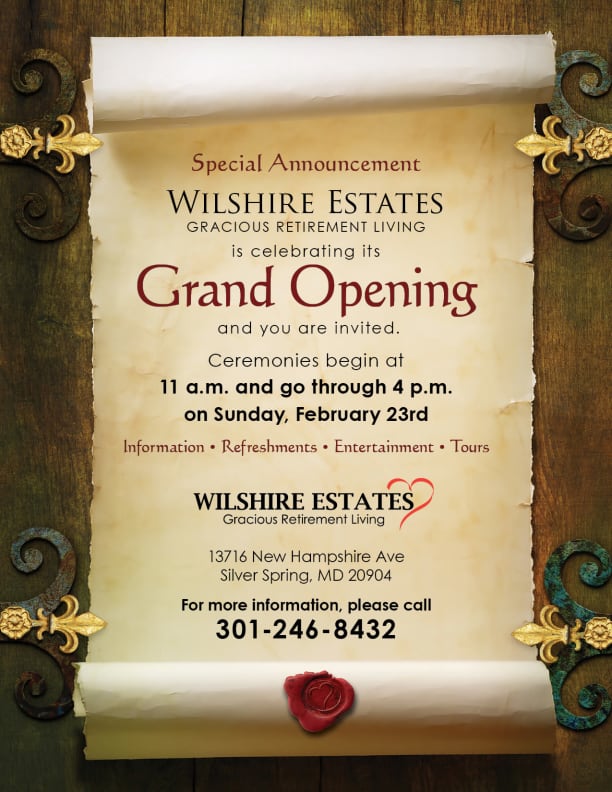Open event at Wilshire Estates Gracious Retirement Living.